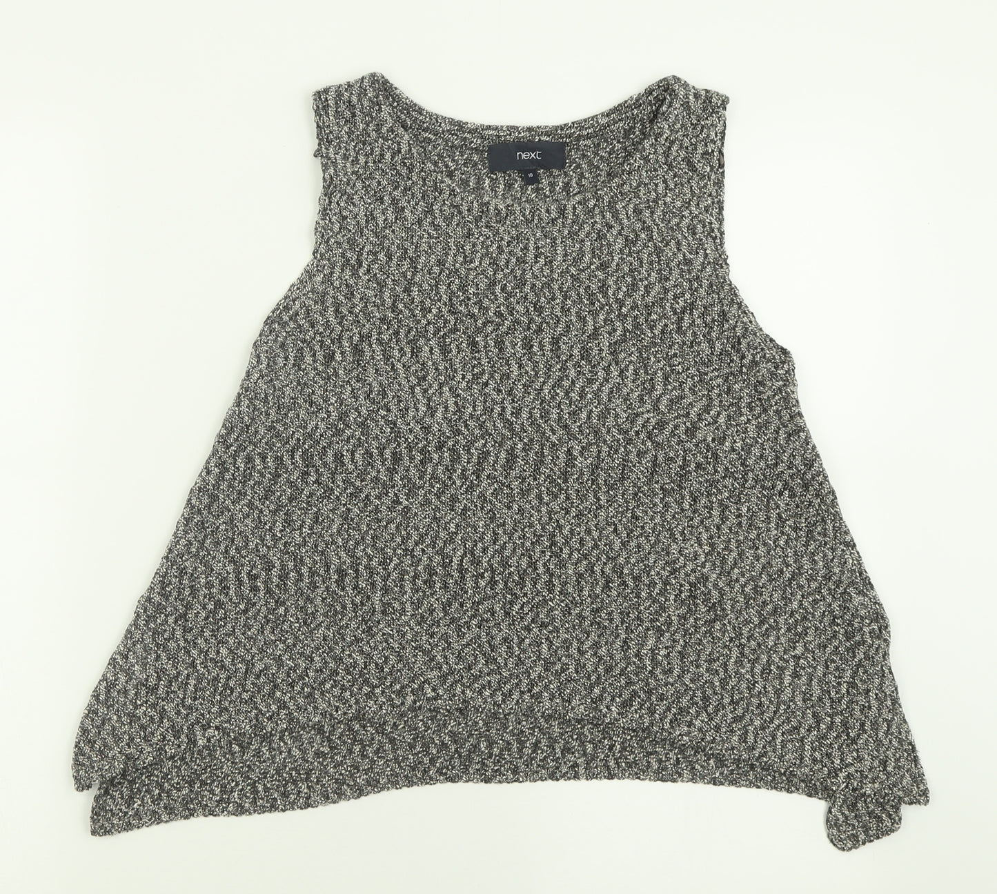 NEXT Womens Multicoloured  Cotton Basic Tank Size 10 Crew Neck