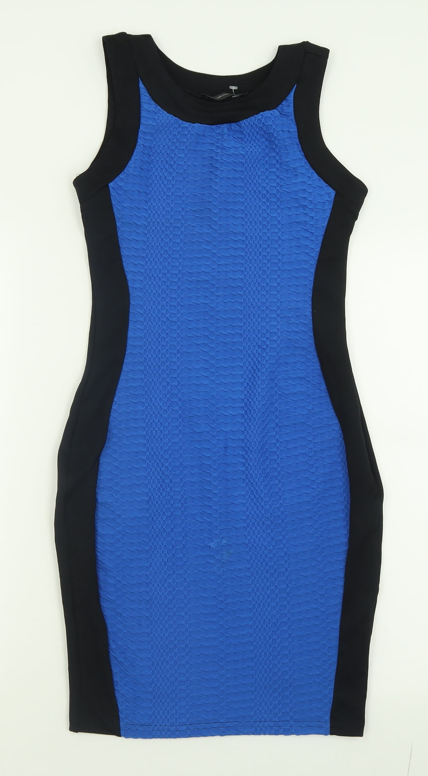 Internacionale Womens Blue  Polyester Bodycon  Size 10  Crew Neck Pullover