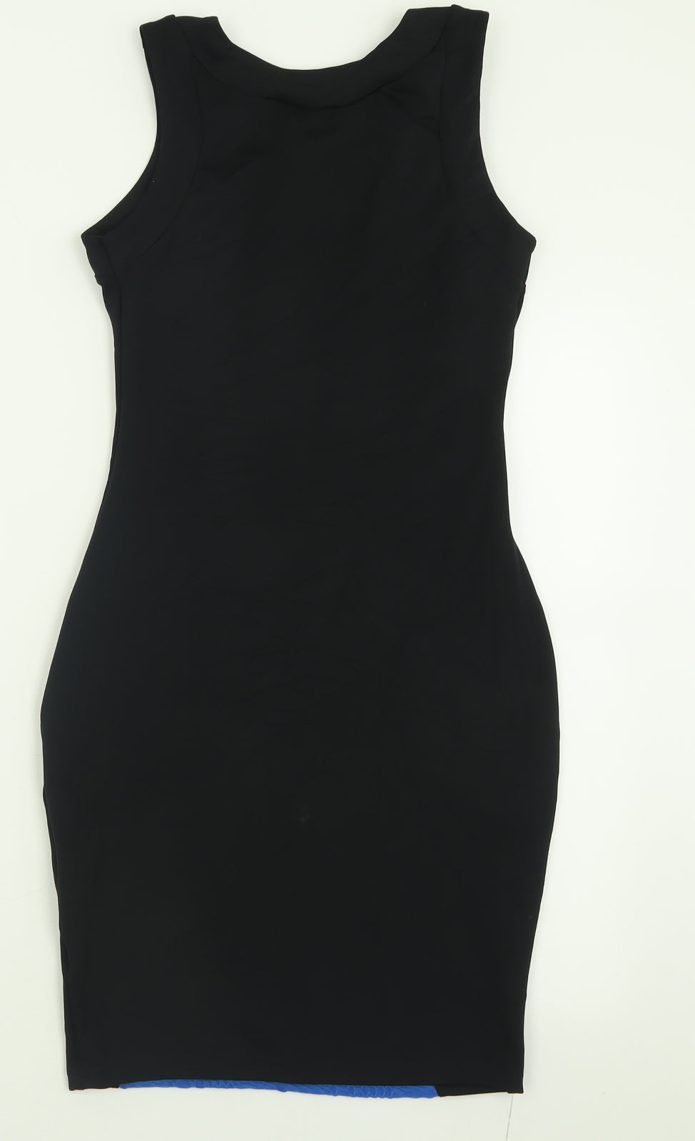 Internacionale Womens Blue  Polyester Bodycon  Size 10  Crew Neck Pullover