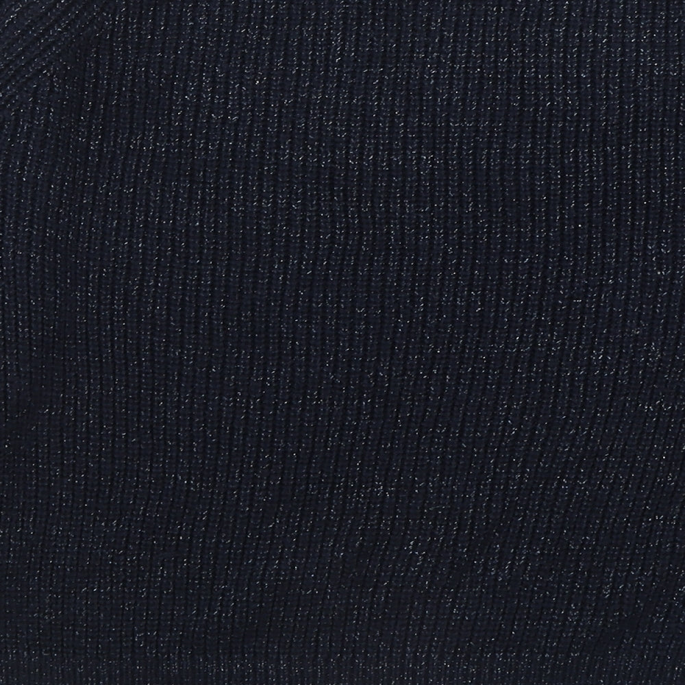 Dorothy Perkins Womens Blue Crew Neck  Acrylic Pullover Jumper Size 14