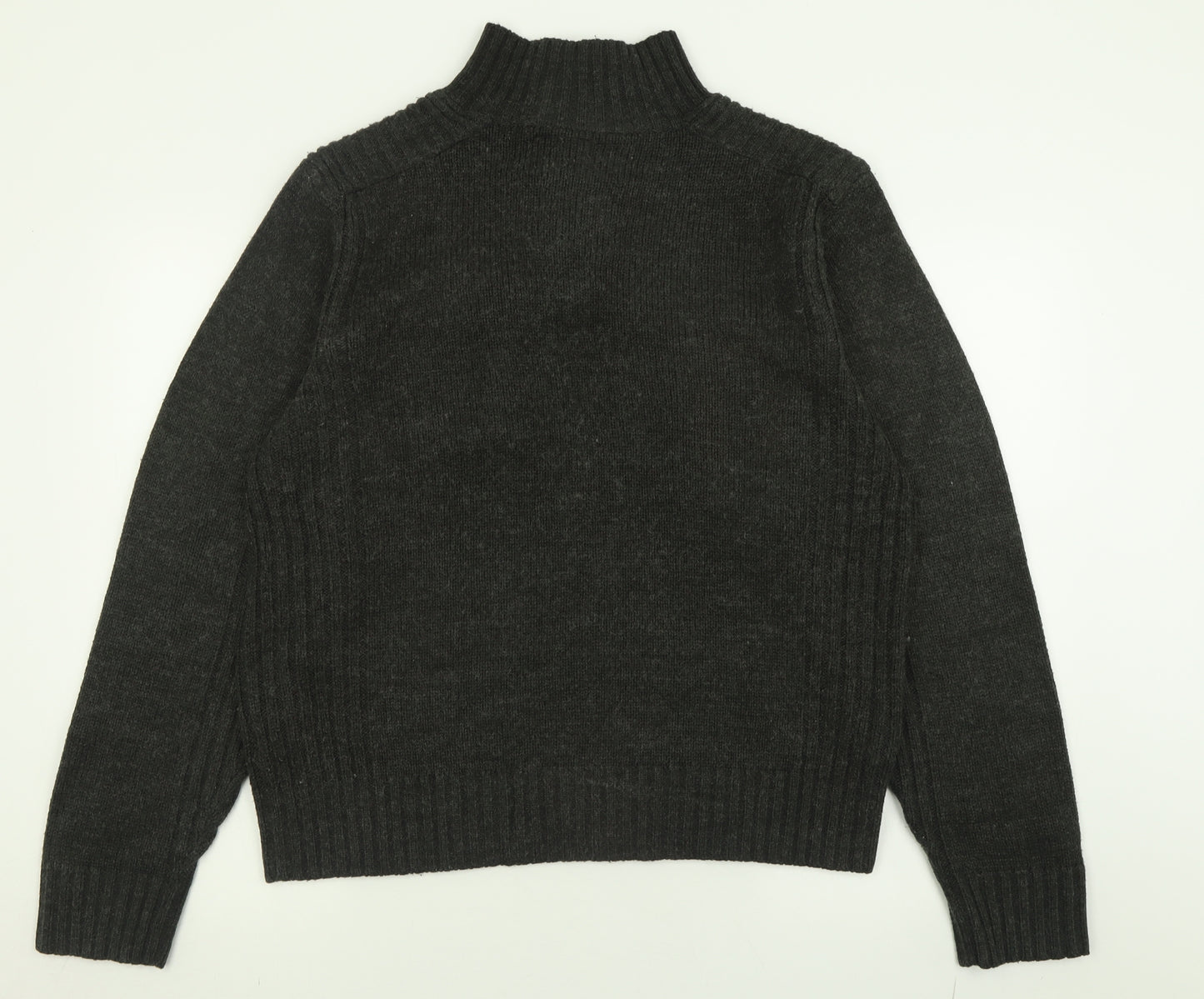 Dissident Mens Green High Neck  Acrylic Pullover Jumper Size XL