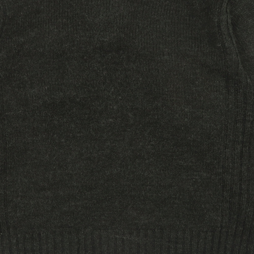 Dissident Mens Green High Neck  Acrylic Pullover Jumper Size XL