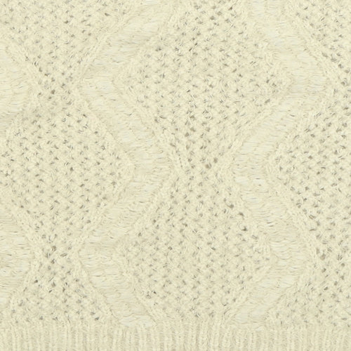 Marks and Spencer Womens Ivory Crew Neck  Polyamide Pullover Jumper Size 12