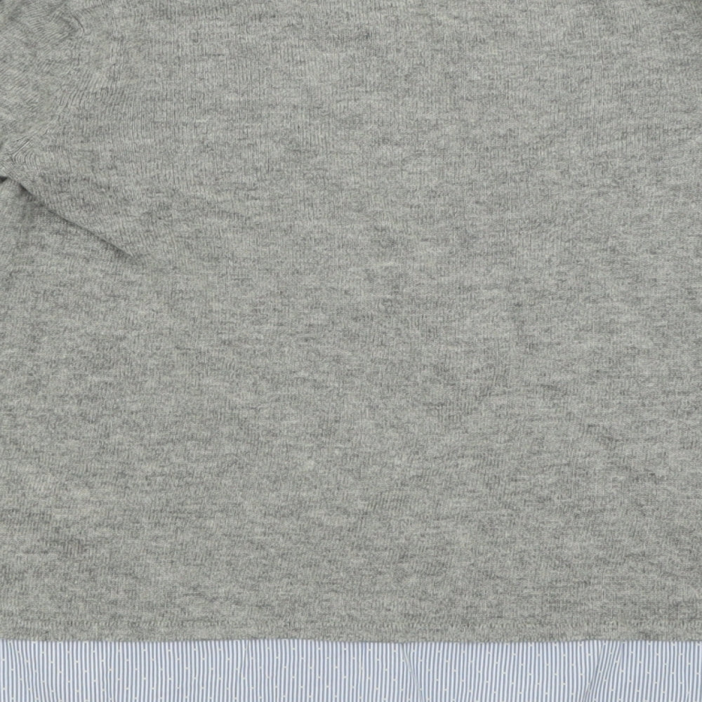 Dorothy Perkins Womens Grey Crew Neck  Acrylic Pullover Jumper Size 8