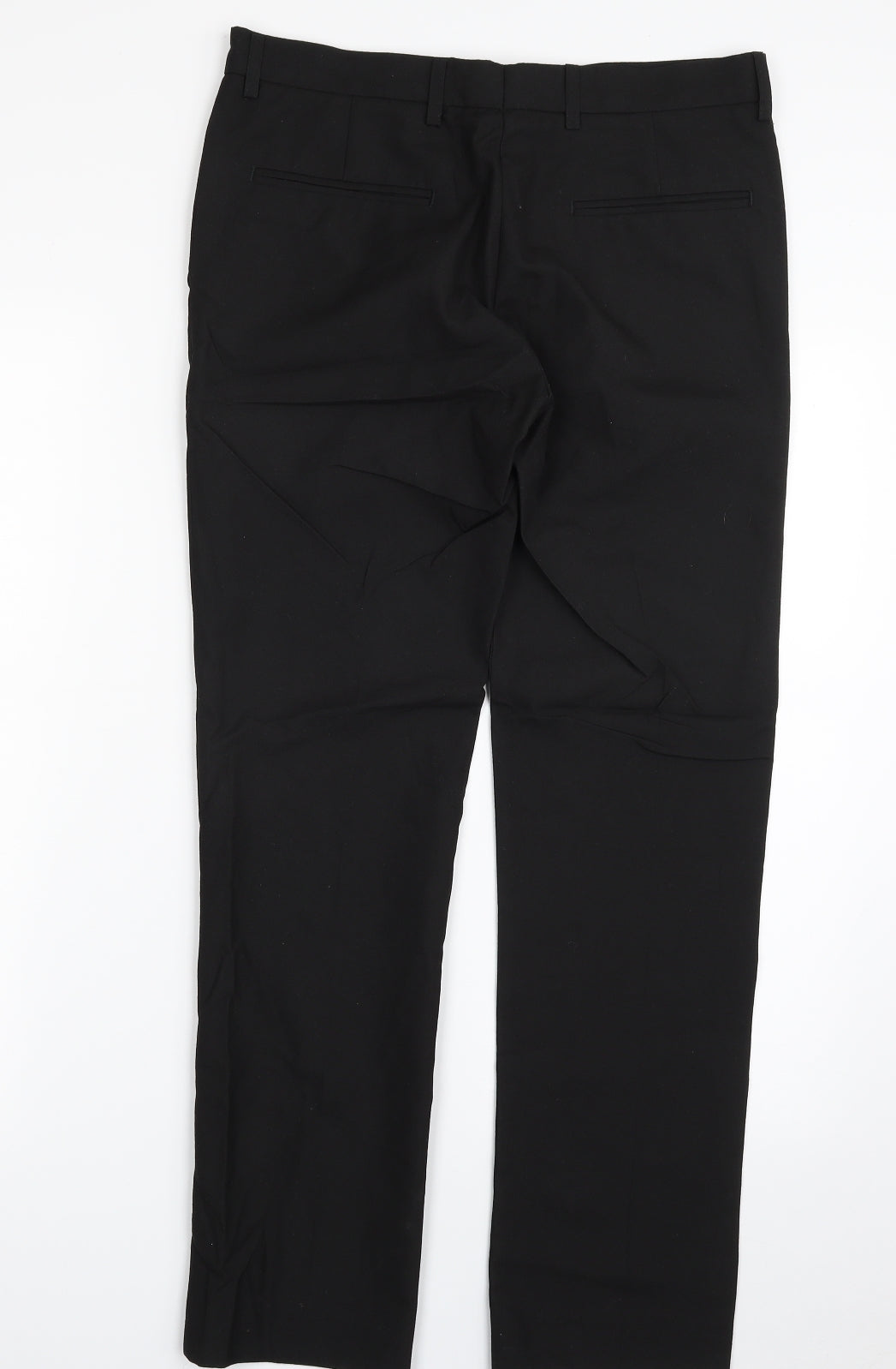 Topman Mens Black  Polyester Trousers  Size 30 in L29 in Regular Zip