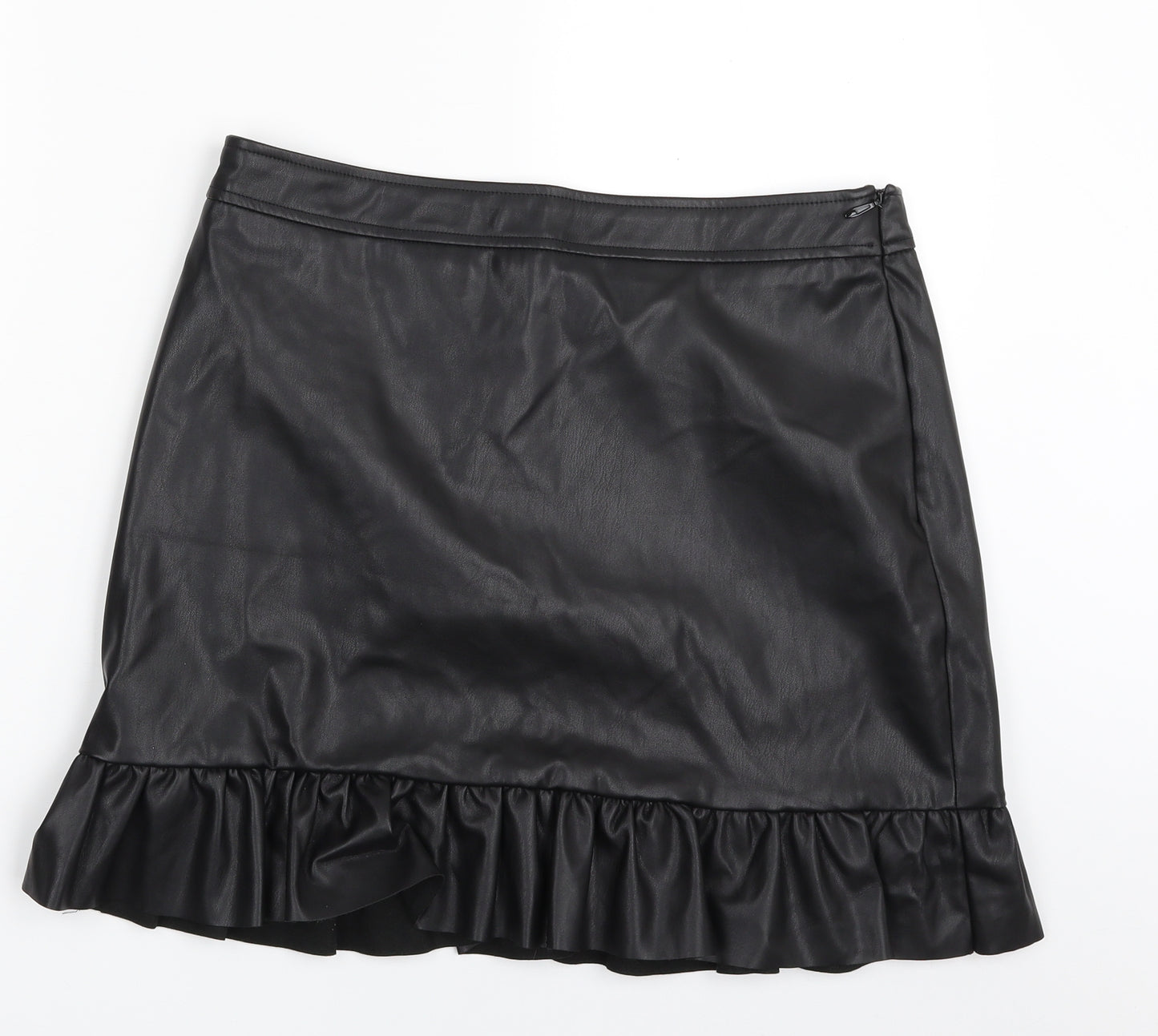 New Look Womens Black  Polyester Trumpet Skirt Size 14   Zip