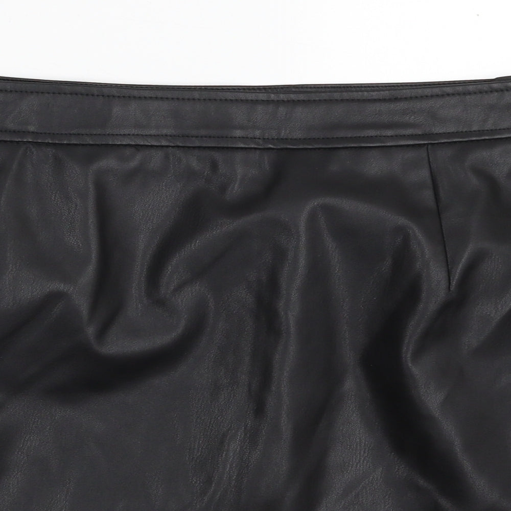 New Look Womens Black  Polyester Trumpet Skirt Size 14   Zip