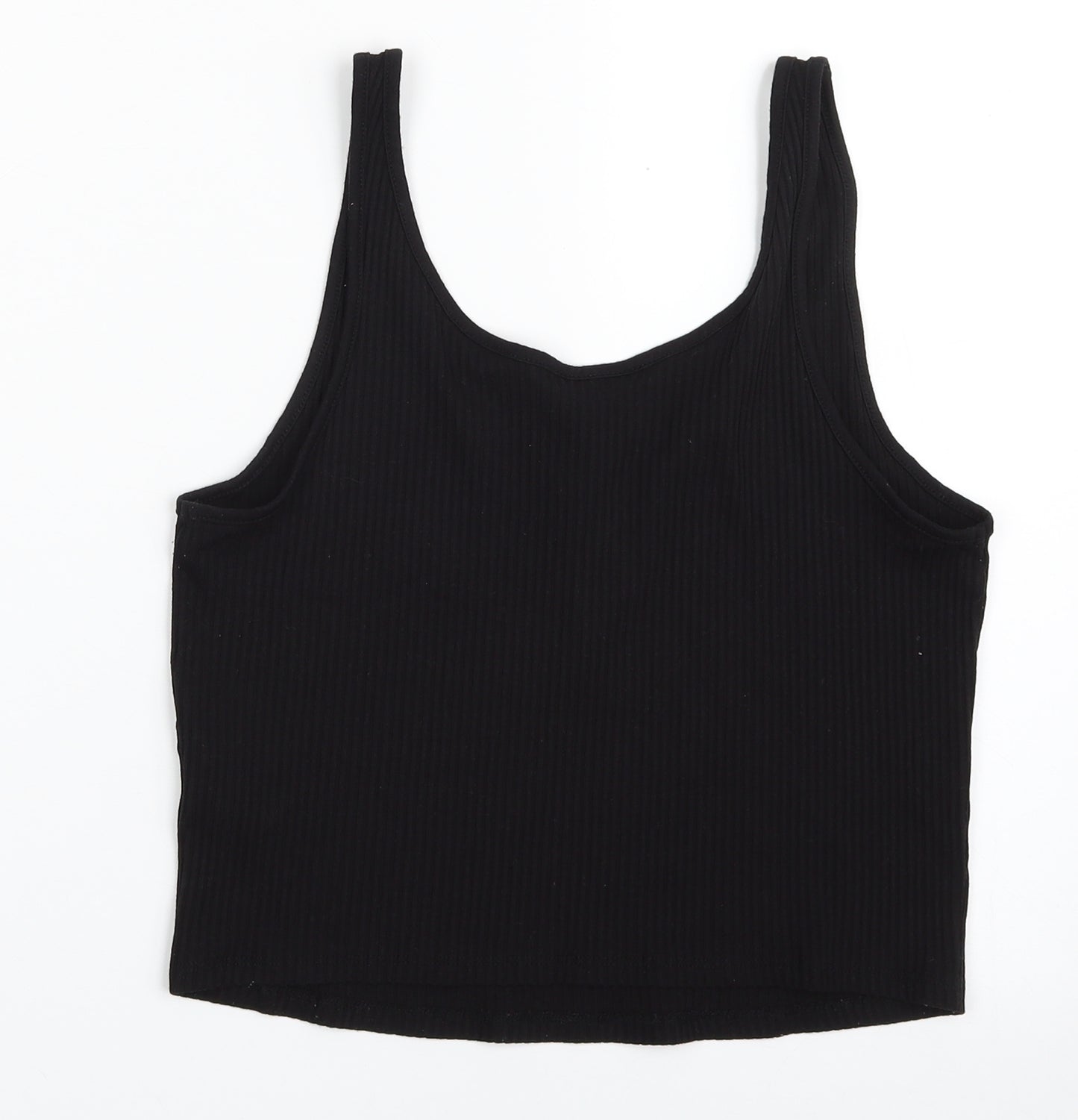 New Look Womens Black  Polyester Vest Sweatshirt Size 16  Snap - Cropped