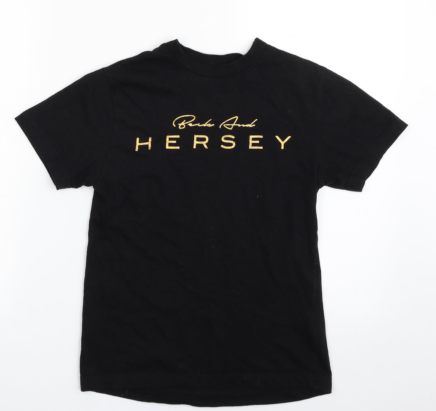 Beck & Hersey  Womens Black  100% Cotton Basic T-Shirt Size 10 Crew Neck - Size 10-12