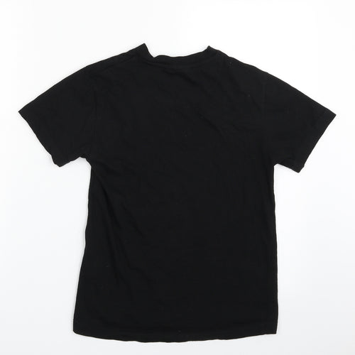 Beck & Hersey  Womens Black  100% Cotton Basic T-Shirt Size 10 Crew Neck - Size 10-12