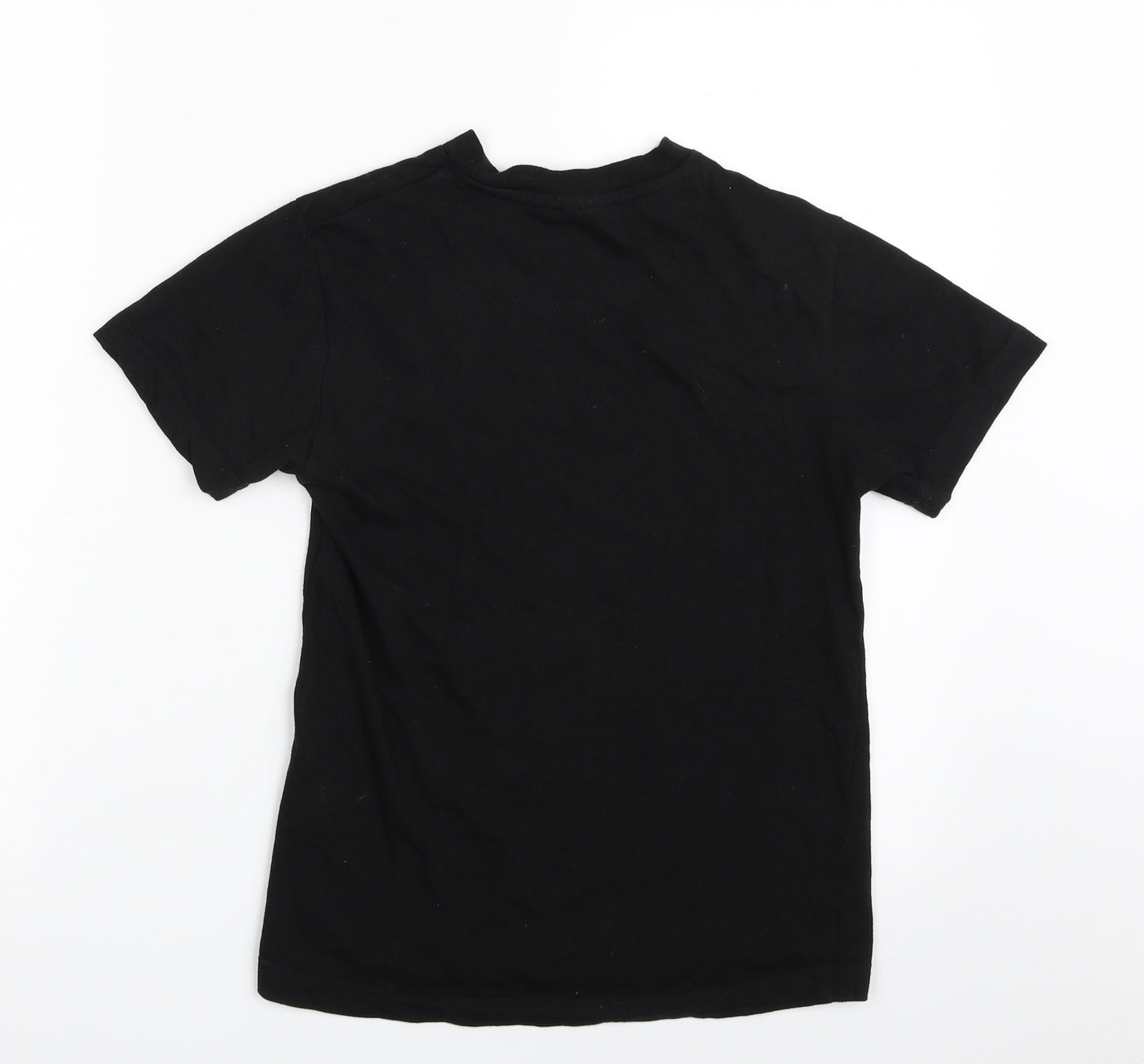 Beck & Hersey  Womens Black  100% Cotton Basic T-Shirt Size 10 Crew Neck - Size 10-12