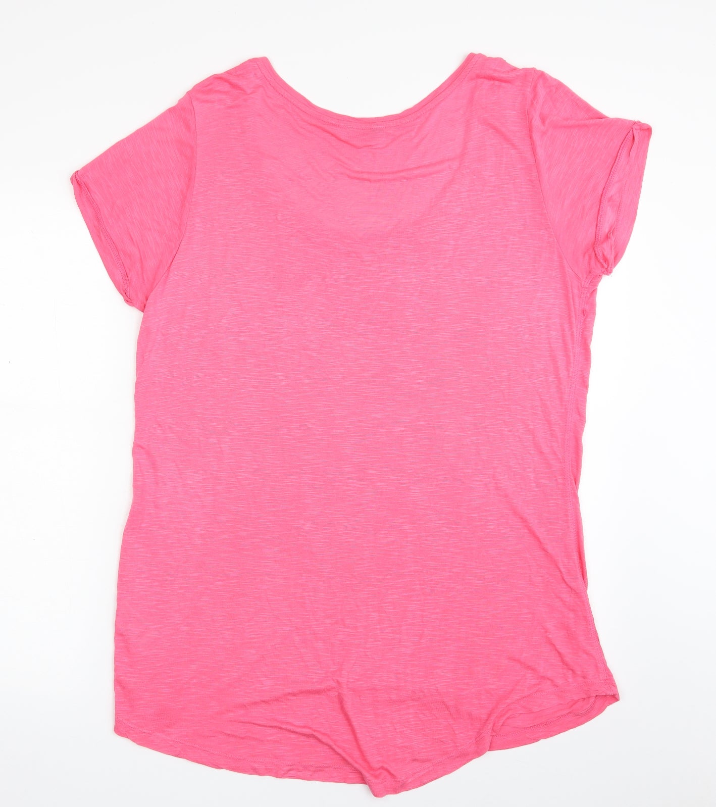 F&F Womens Pink  Viscose Tunic T-Shirt Size 18 Scoop Neck - CAP SLEEVE