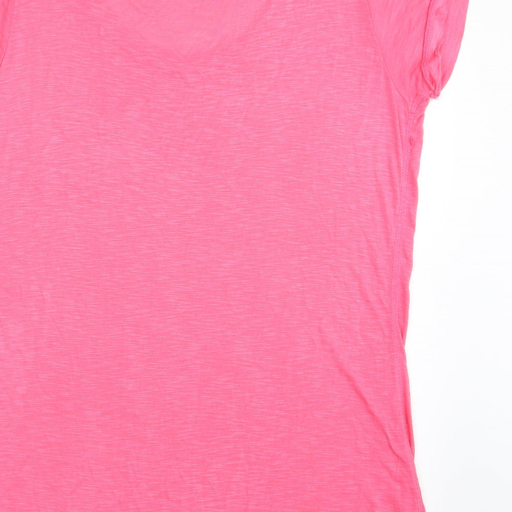 F&F Womens Pink  Viscose Tunic T-Shirt Size 18 Scoop Neck - CAP SLEEVE