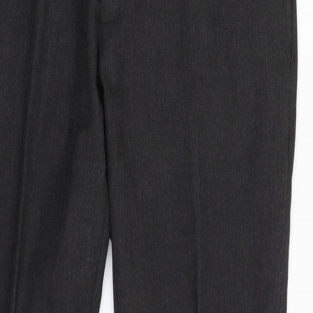 NEXT Mens Black  Polyester Trousers  Size 32 in L29 in Regular Zip
