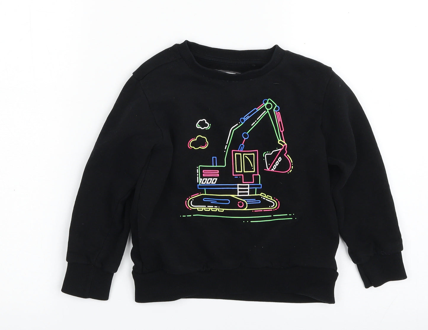 NEXT Boys Black  100% Cotton Pullover Sweatshirt Size 3-4 Years  Pullover - Crane