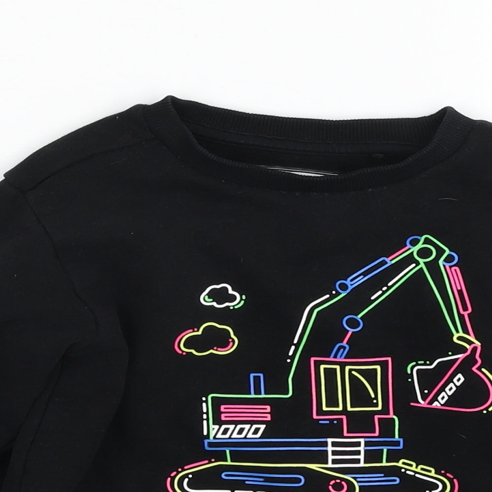 NEXT Boys Black  100% Cotton Pullover Sweatshirt Size 3-4 Years  Pullover - Crane