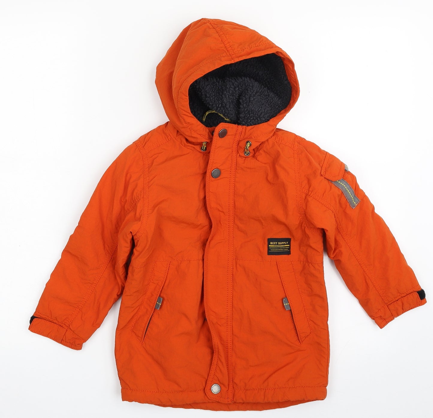 NEXT Boys Orange   Jacket  Size 3-4 Years  Zip