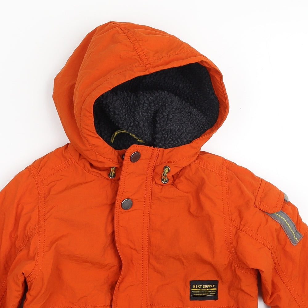 NEXT Boys Orange   Jacket  Size 3-4 Years  Zip