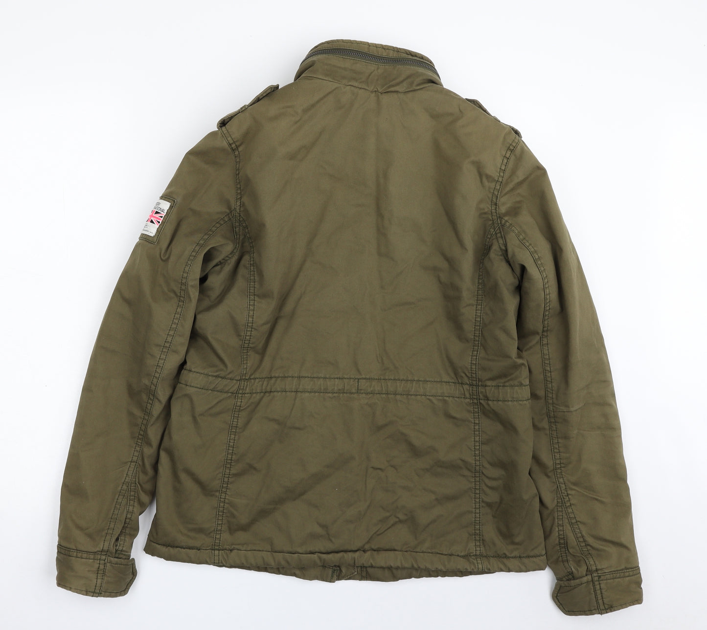 Superdry Womens Green   Military Jacket Jacket Size L  Zip