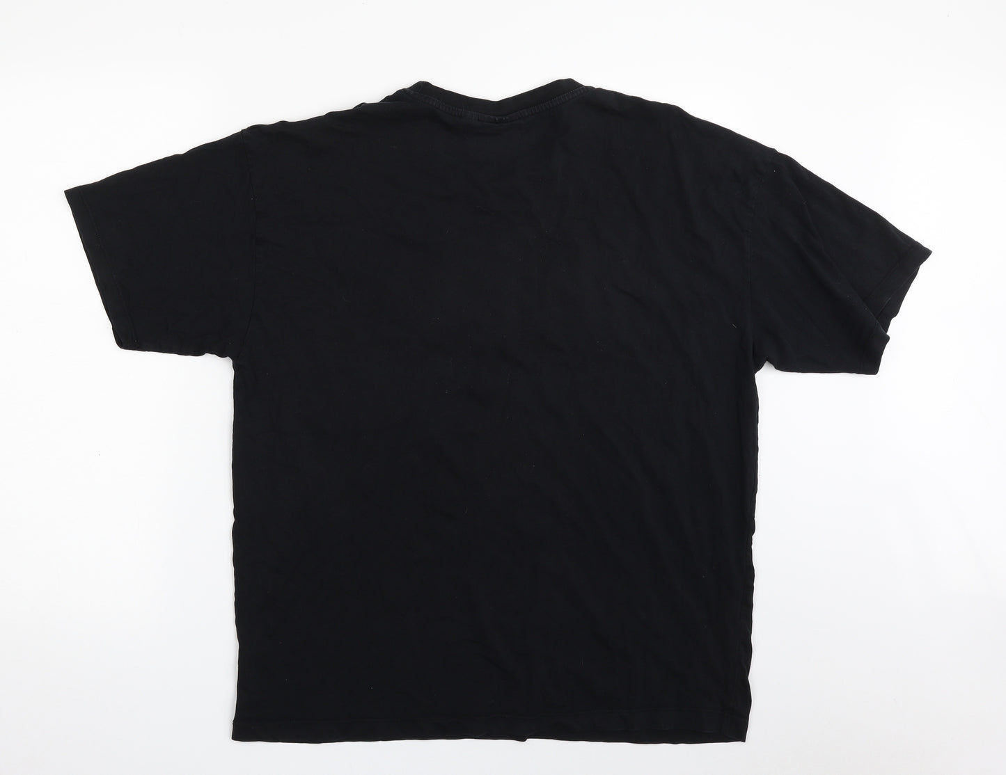 Primark Womens Black  100% Cotton Basic T-Shirt Size 12 Crew Neck - NASA