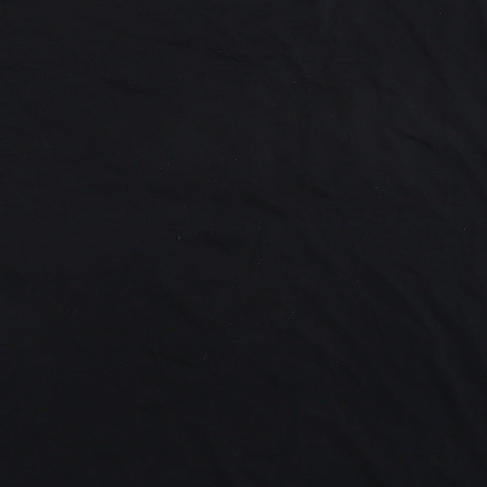 Primark Womens Black  100% Cotton Basic T-Shirt Size 12 Crew Neck - NASA