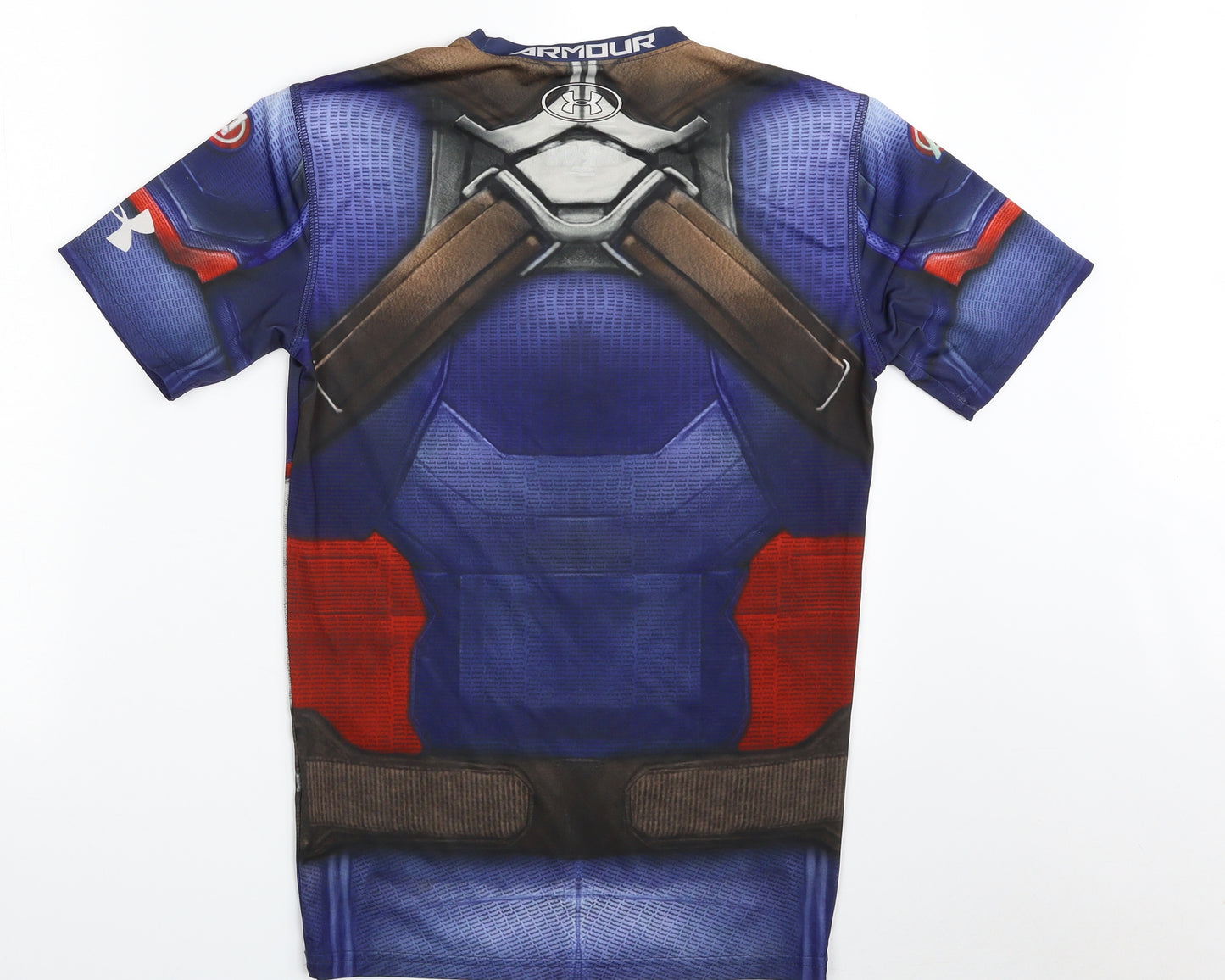 Under armour Mens Blue  100% Polyester Pullover T-Shirt Size L Crew Neck Pullover - MARVEL