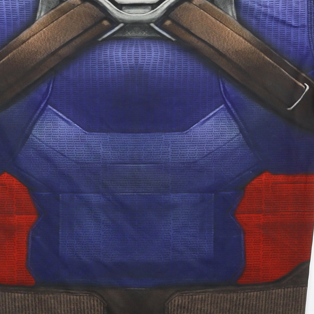 Under armour Mens Blue  100% Polyester Pullover T-Shirt Size L Crew Neck Pullover - MARVEL