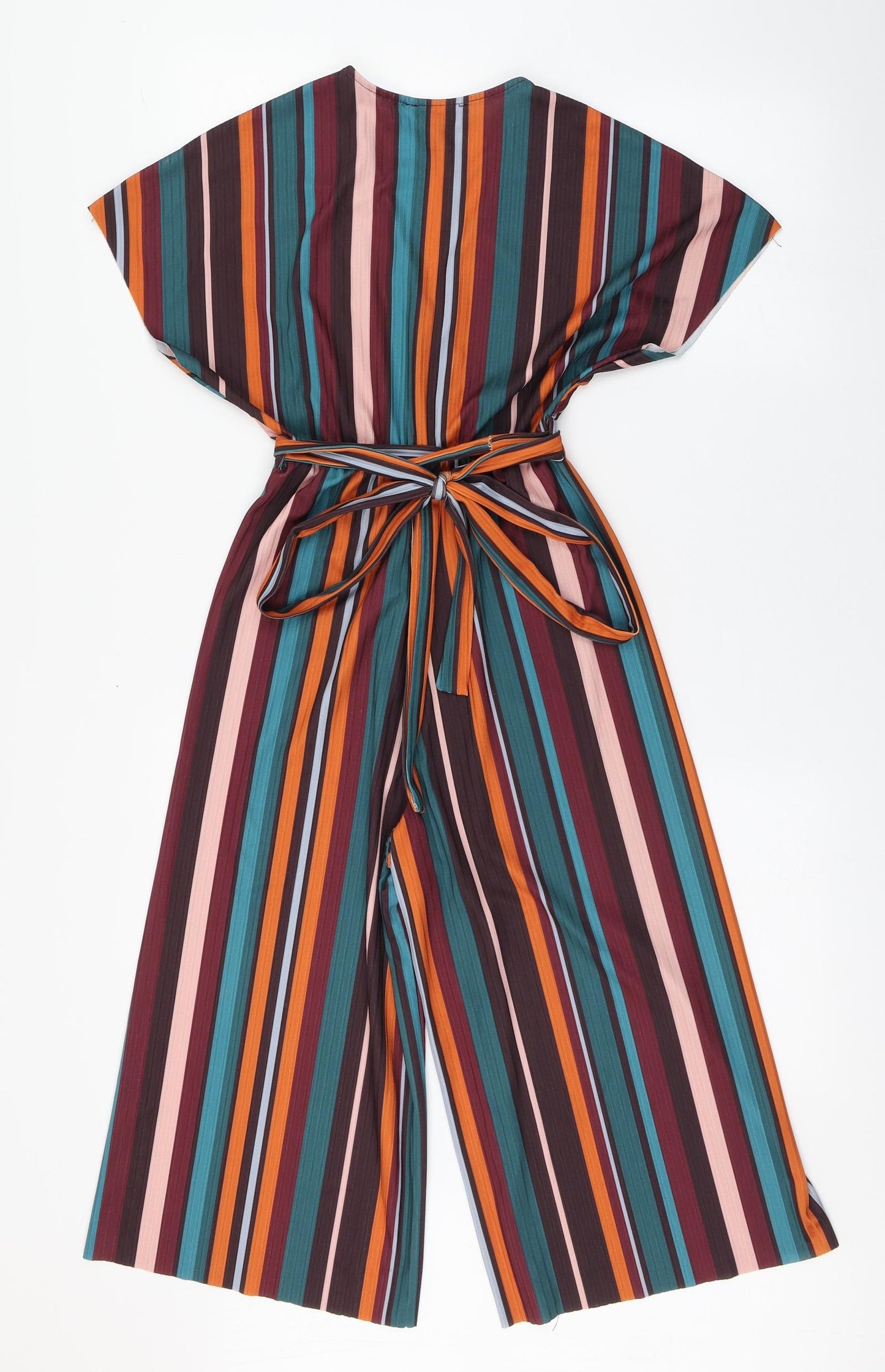 New Look Womens Multicoloured Striped Polyester Jumpsuit One-Piece Size 6  Pullover