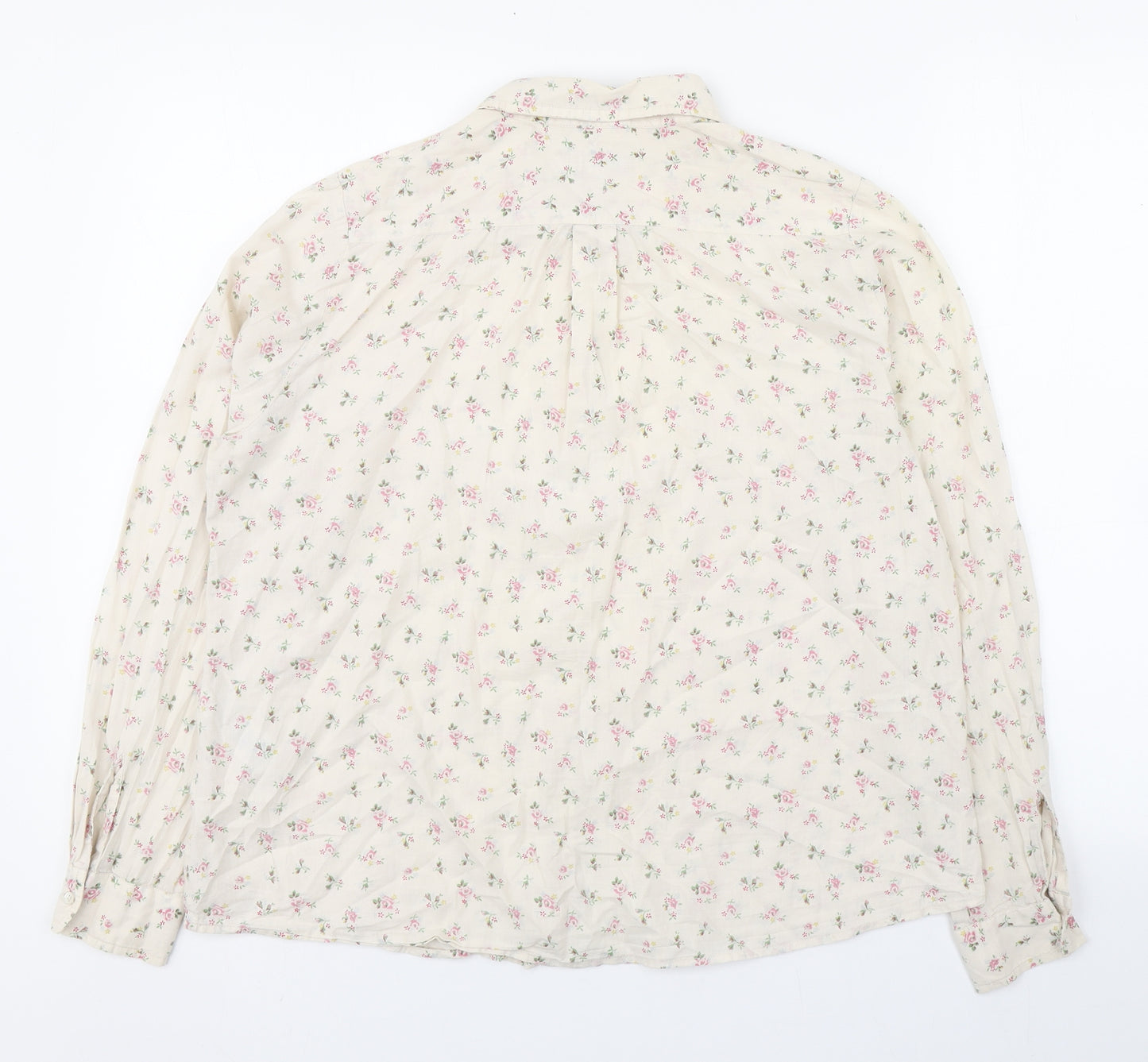 Cath Kidston Womens Multicoloured Floral Cotton Basic Button-Up Size 12 Collared