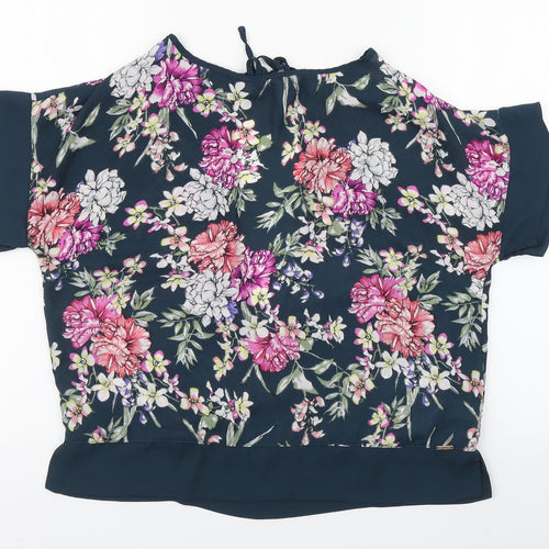 Atmosphere Womens Multicoloured Floral Polyester Basic Blouse Size 10 Round Neck