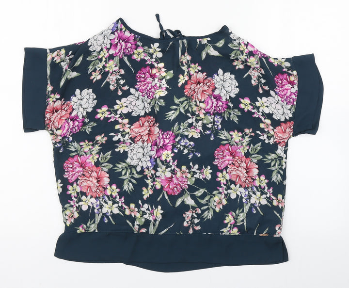 Atmosphere Womens Multicoloured Floral Polyester Basic Blouse Size 10 Round Neck