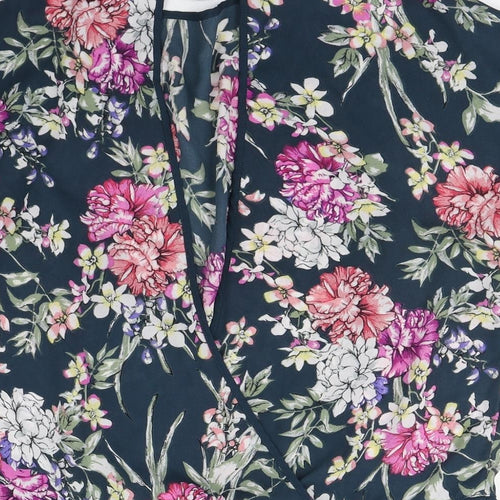 Atmosphere Womens Multicoloured Floral Polyester Basic Blouse Size 10 Round Neck