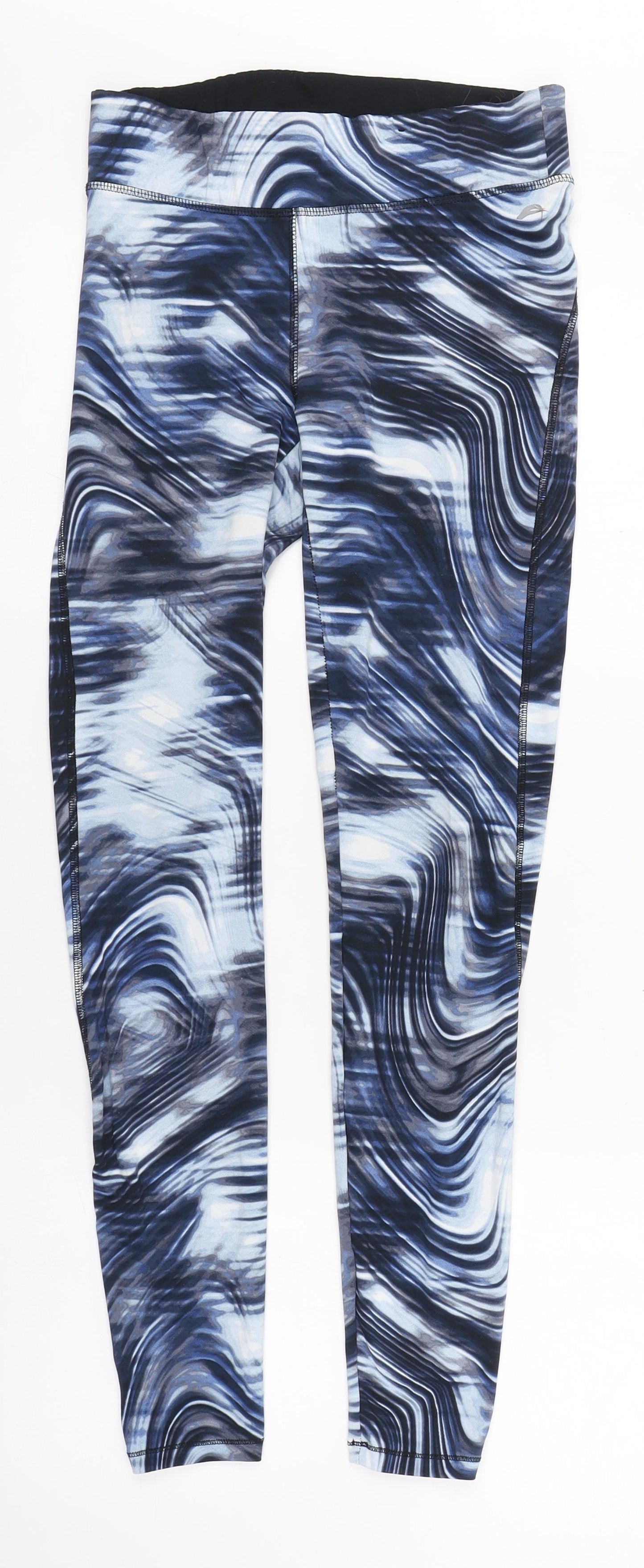 F&F Womens Blue Geometric Polyester Jogger Leggings Size 8 L28 in Regular Pullover