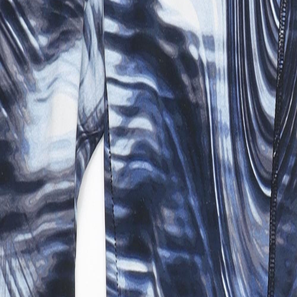 F&F Womens Blue Geometric Polyester Jogger Leggings Size 8 L28 in Regular Pullover