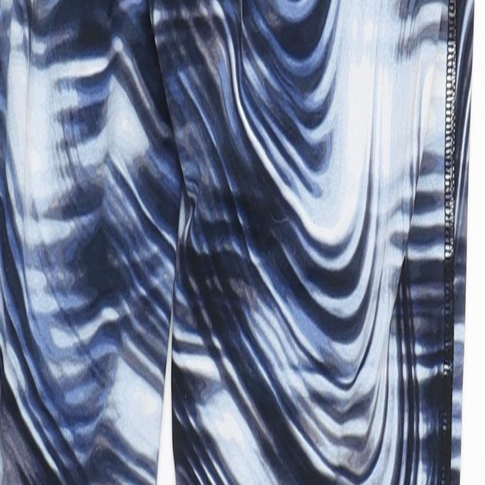 F&F Womens Blue Geometric Polyester Jogger Leggings Size 8 L28 in Regular Pullover