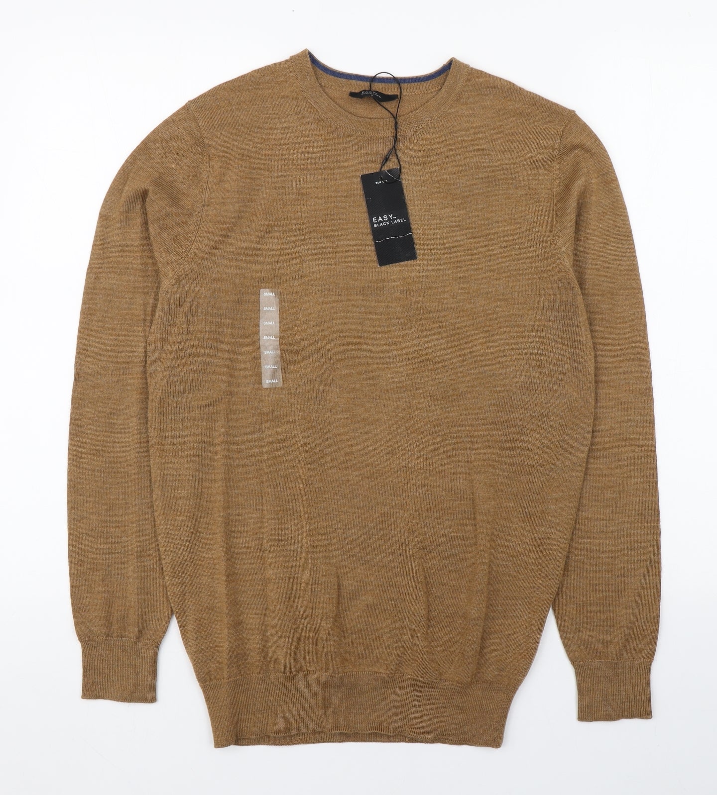 Matalan Mens Brown Round Neck  Wool Pullover Jumper Size S