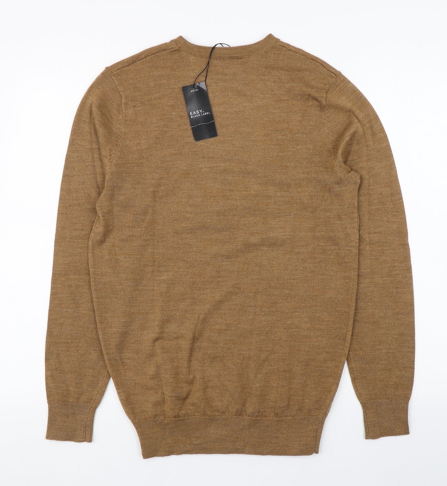 Matalan Mens Brown Round Neck  Wool Pullover Jumper Size S