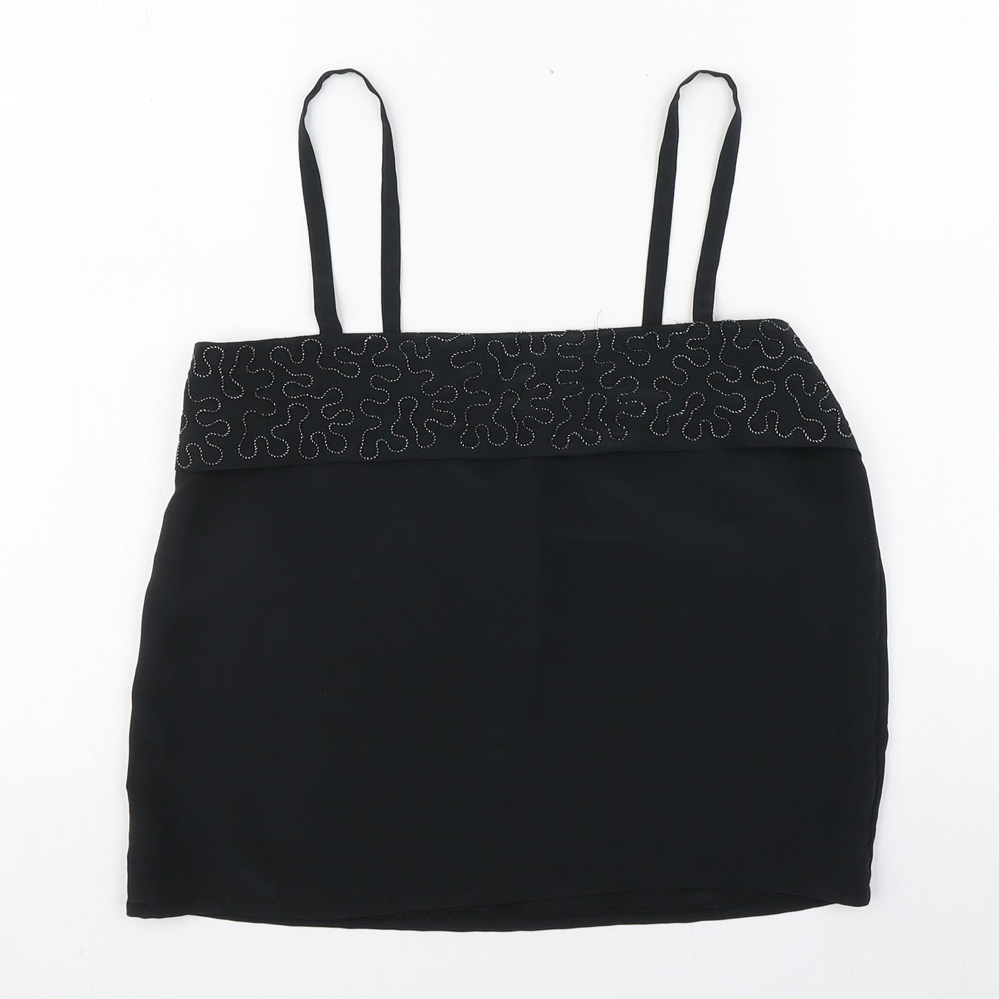 Cosie&Co Womens Black  Polyester Camisole Blouse Size 12 Square Neck