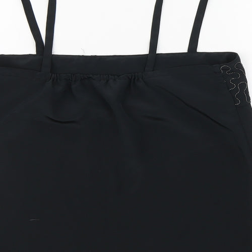 Cosie&Co Womens Black  Polyester Camisole Blouse Size 12 Square Neck