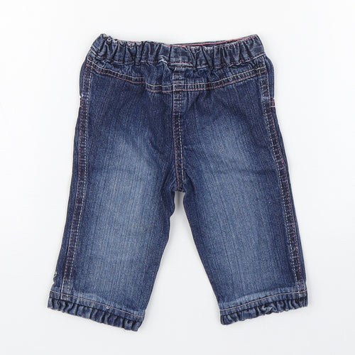 Cherokee Girls Black  100% Cotton Jogger Jeans Size 3-6 Months