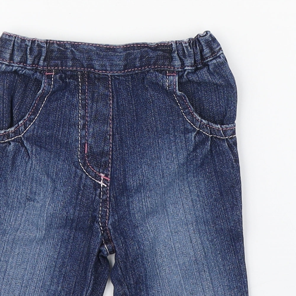 Cherokee Girls Black  100% Cotton Jogger Jeans Size 3-6 Months