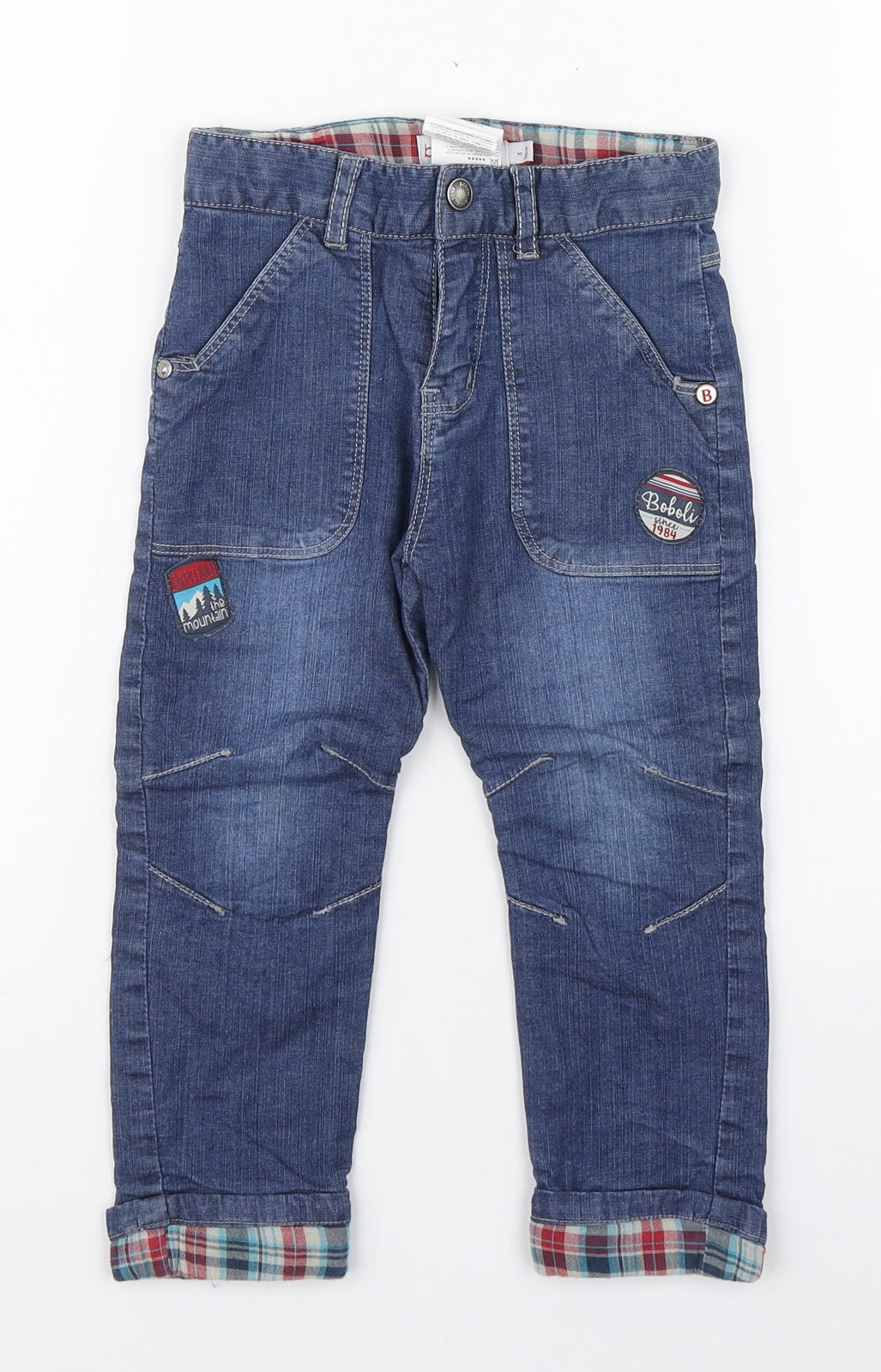 Boboli Boys Multicoloured  Cotton Straight Jeans Size 3 Years  Regular Zip