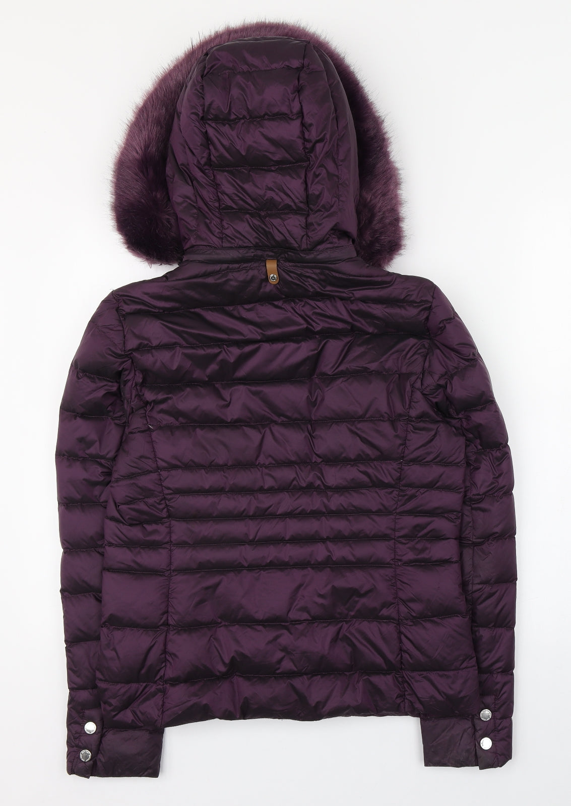 Marks and Spencer Womens Purple   Quilted Coat Size 10  Zip