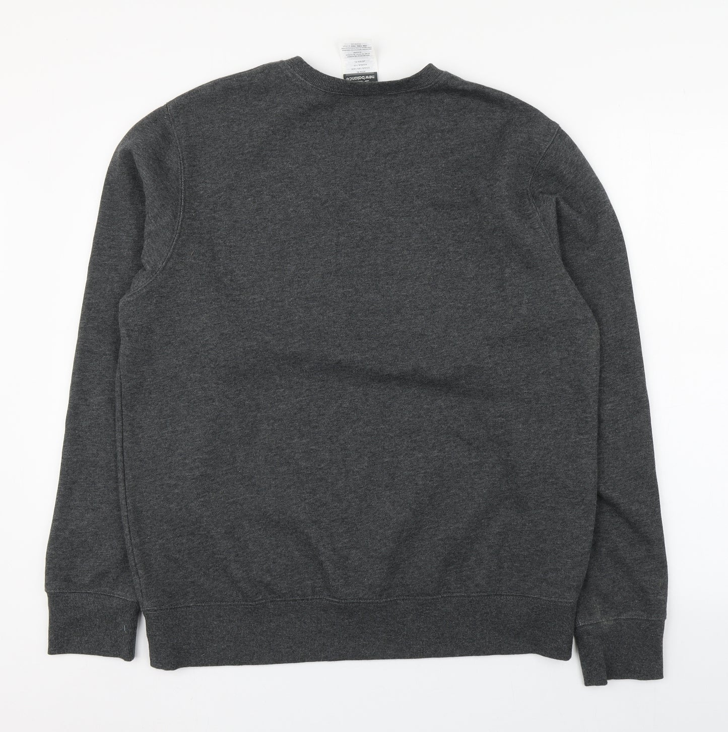 New Balance Mens Grey Round Neck  Cotton Pullover Jumper Size L