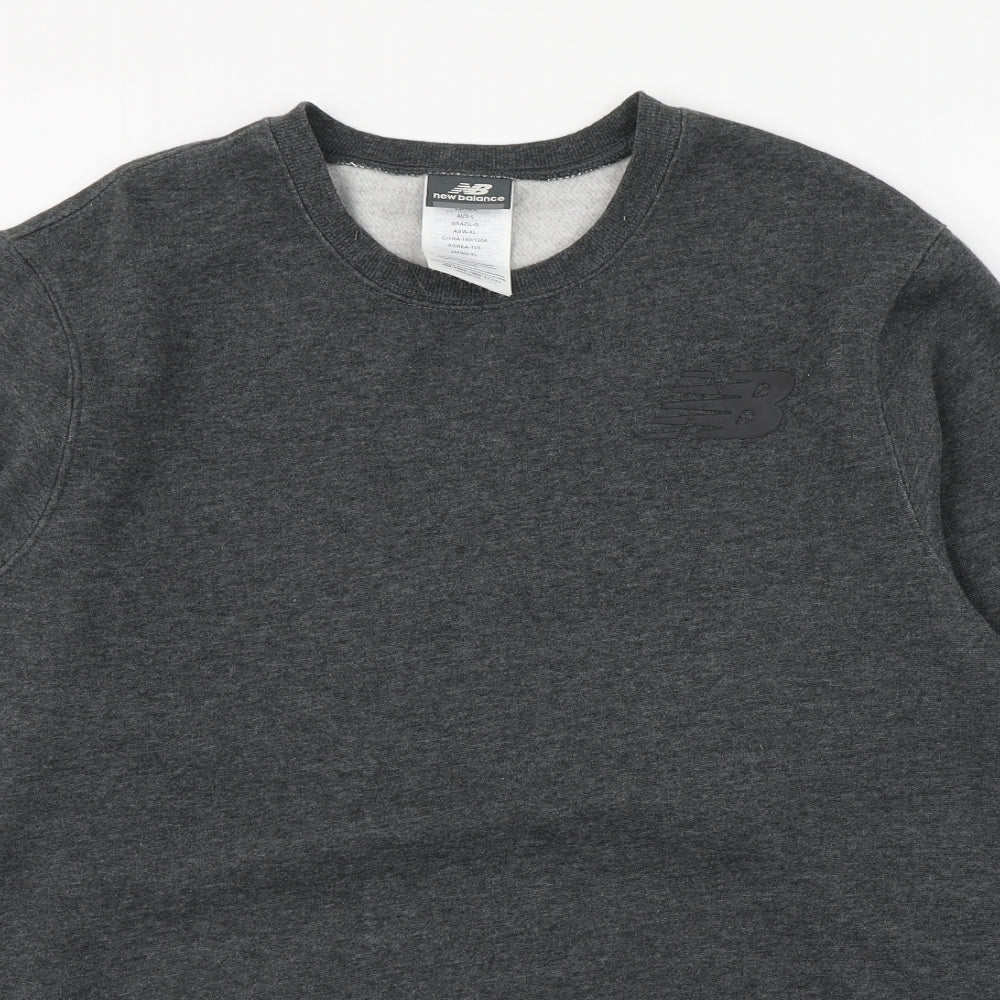 New Balance Mens Grey Round Neck  Cotton Pullover Jumper Size L