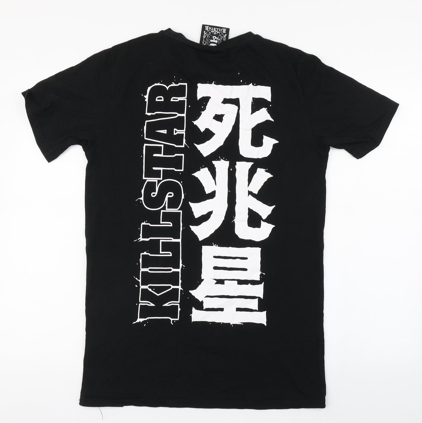 Kill Star Mens Black  Cotton  T-Shirt Size S Round Neck