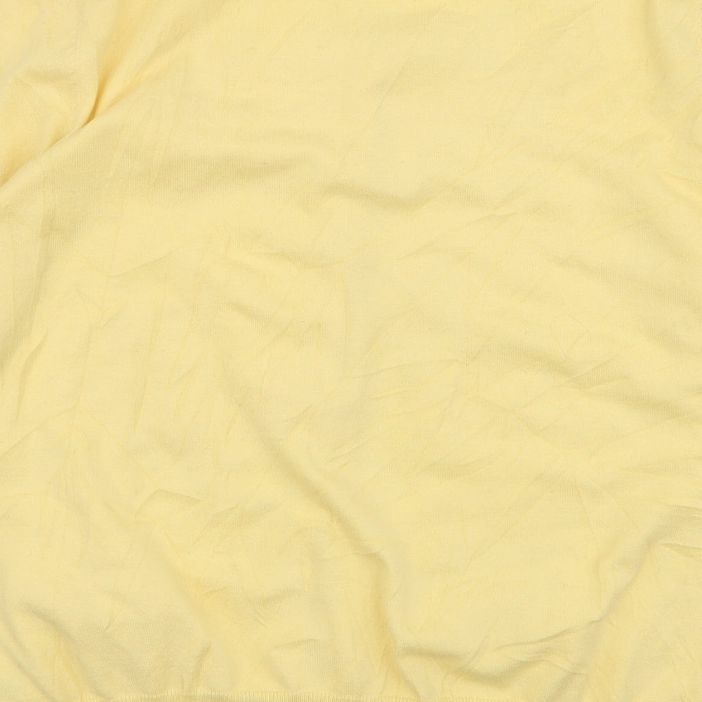 F&F Womens Yellow Round Neck  Cotton Cardigan Jumper Size 20