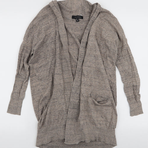 Atmosphere Womens Brown V-Neck  Cotton Cardigan Jumper Size 8