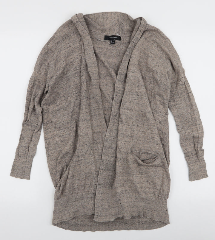 Atmosphere Womens Brown V-Neck  Cotton Cardigan Jumper Size 8