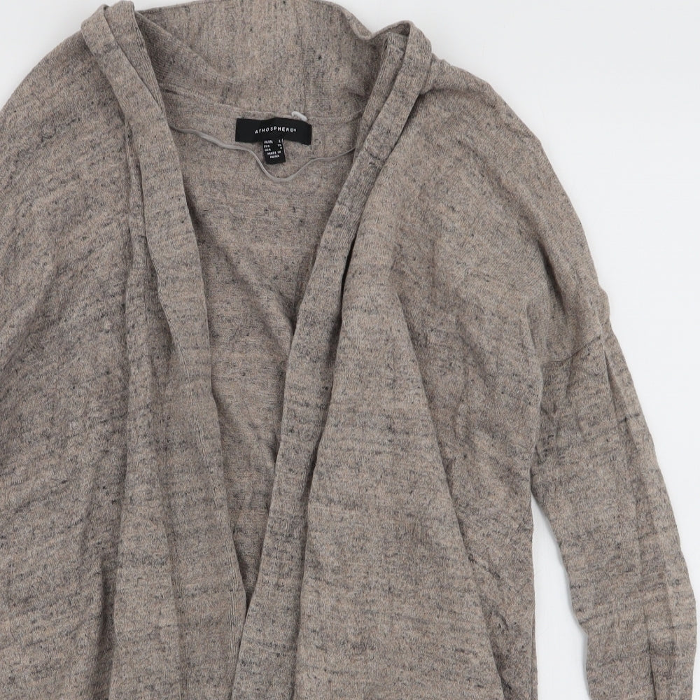 Atmosphere Womens Brown V-Neck  Cotton Cardigan Jumper Size 8